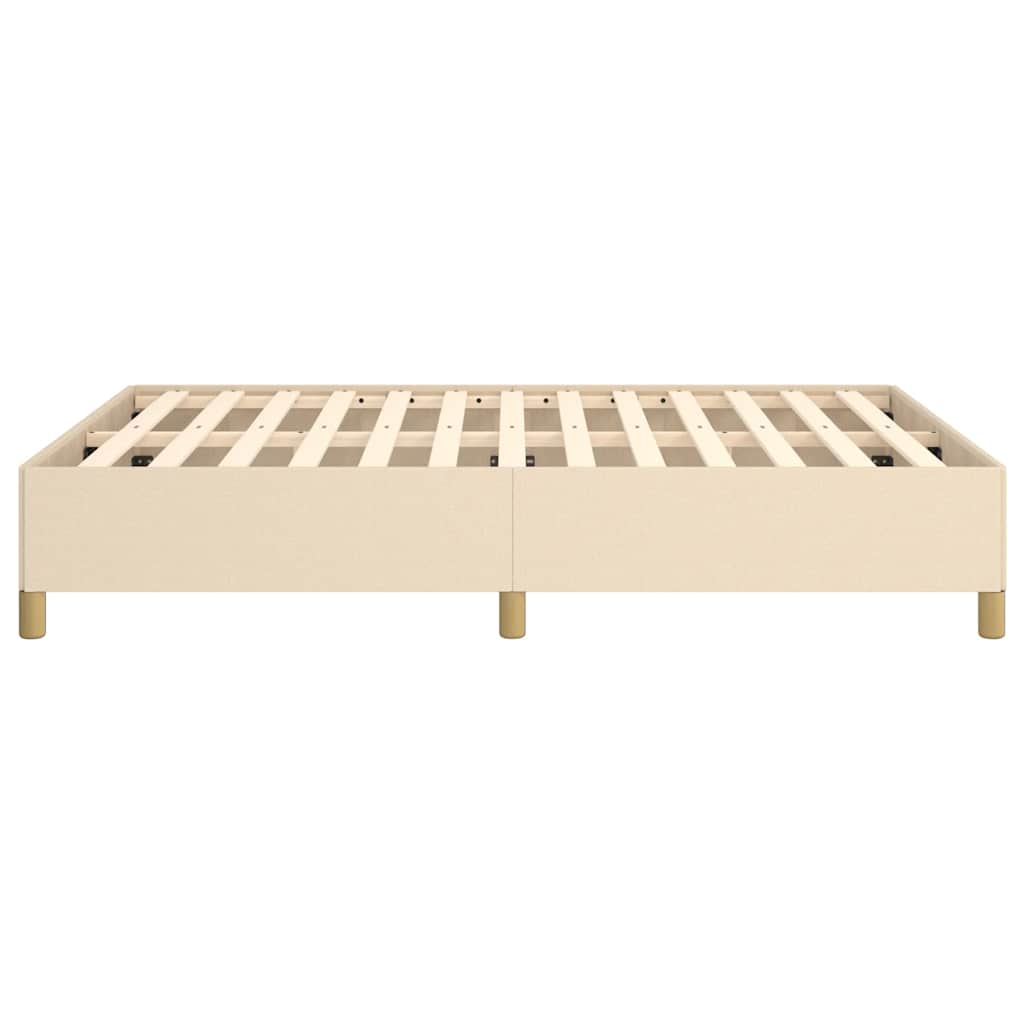 Bettgestell ohne Matratze Creme 140x200 cm Stoff
