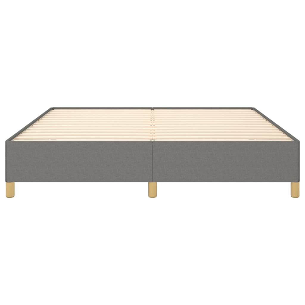 Bettgestell ohne Matratze Dunkelgrau 160x200 cm Stoff