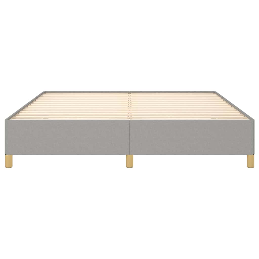 Bettgestell ohne Matratze Hellgrau 180x200 cm Stoff