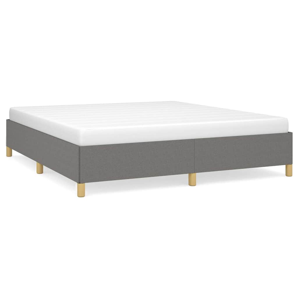 Bettgestell ohne Matratze Dunkelgrau 180x200 cm Stoff