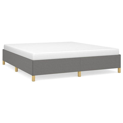 Bettgestell ohne Matratze Dunkelgrau 180x200 cm Stoff