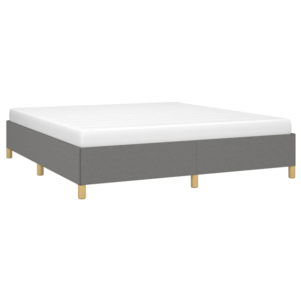 Bettgestell ohne Matratze Dunkelgrau 180x200 cm Stoff