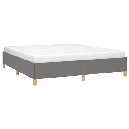 Bettgestell ohne Matratze Dunkelgrau 180x200 cm Stoff