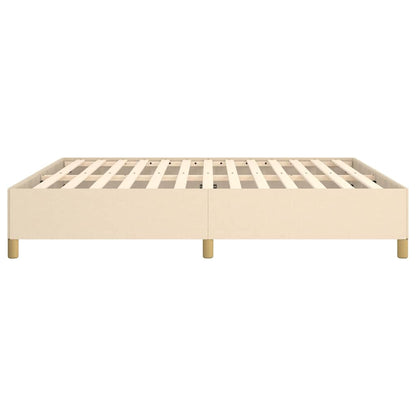 Bettgestell ohne Matratze Creme 180x200 cm Stoff