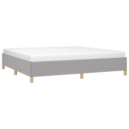 Bettgestell ohne Matratze Hellgrau 200x200 cm Stoff