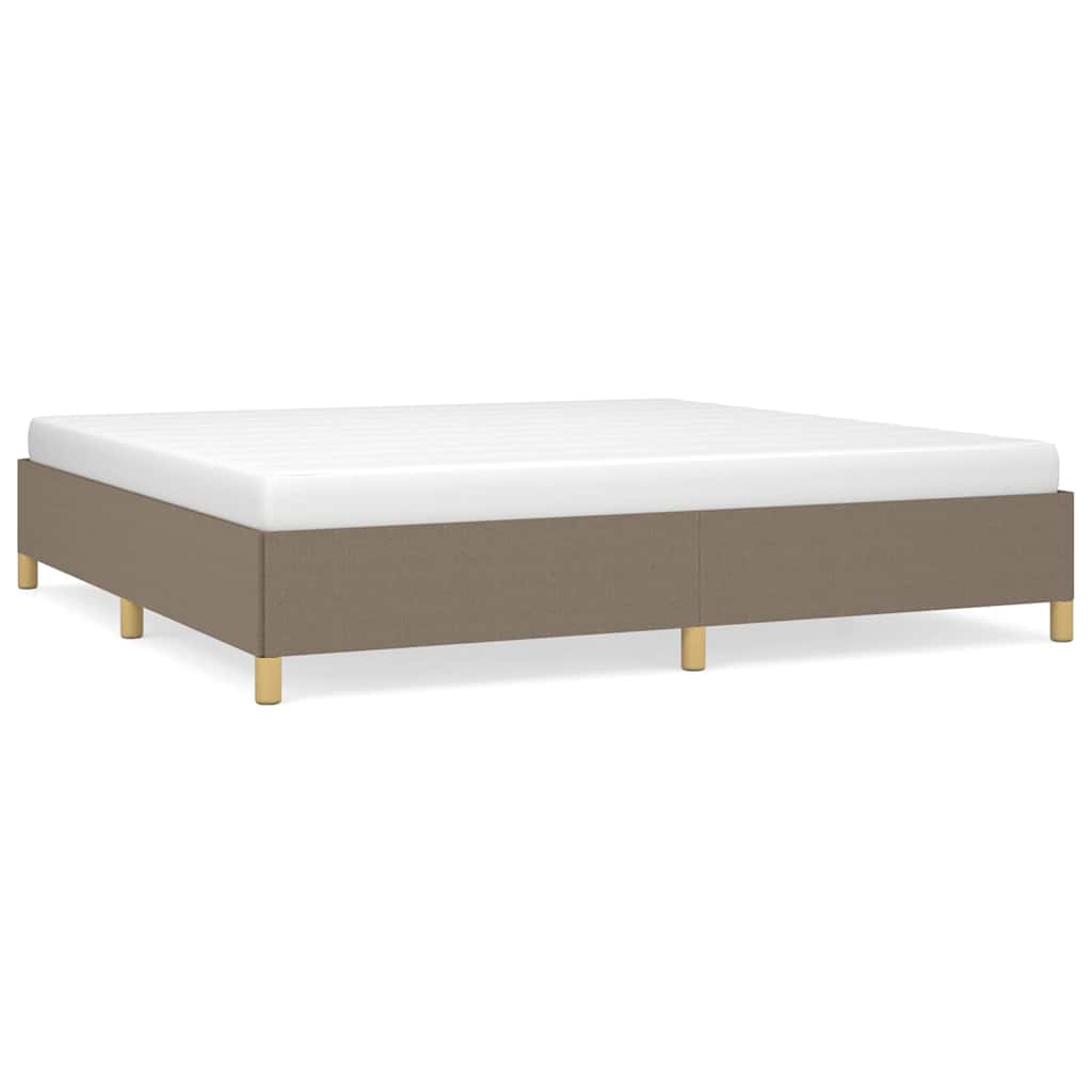 Bettgestell ohne Matratze Taupe 200x200 cm Stoff