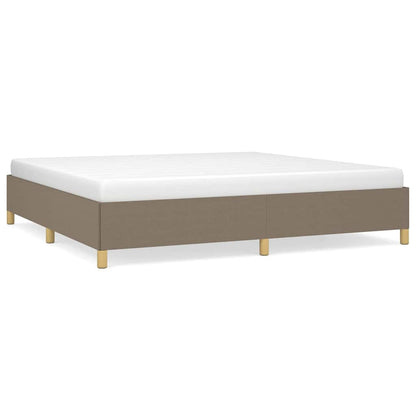 Bettgestell ohne Matratze Taupe 200x200 cm Stoff