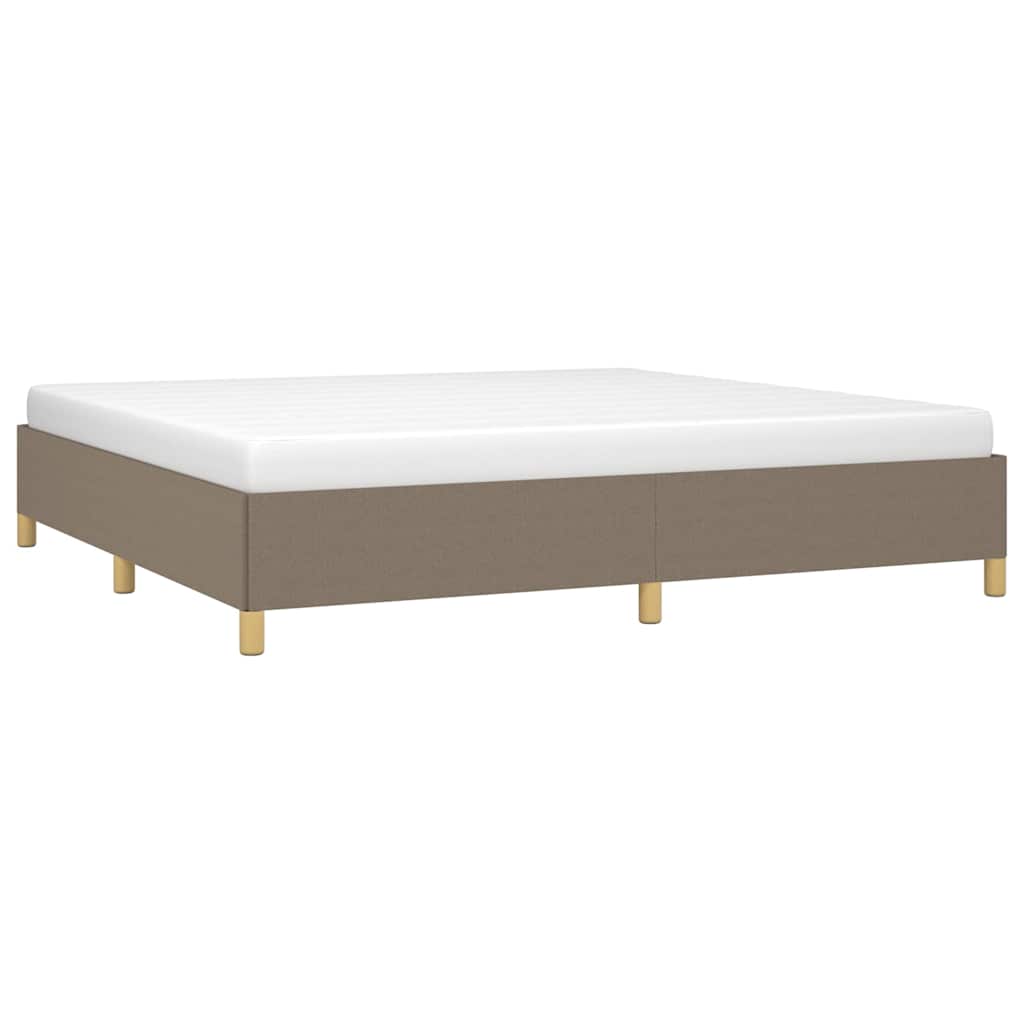 Bettgestell ohne Matratze Taupe 200x200 cm Stoff
