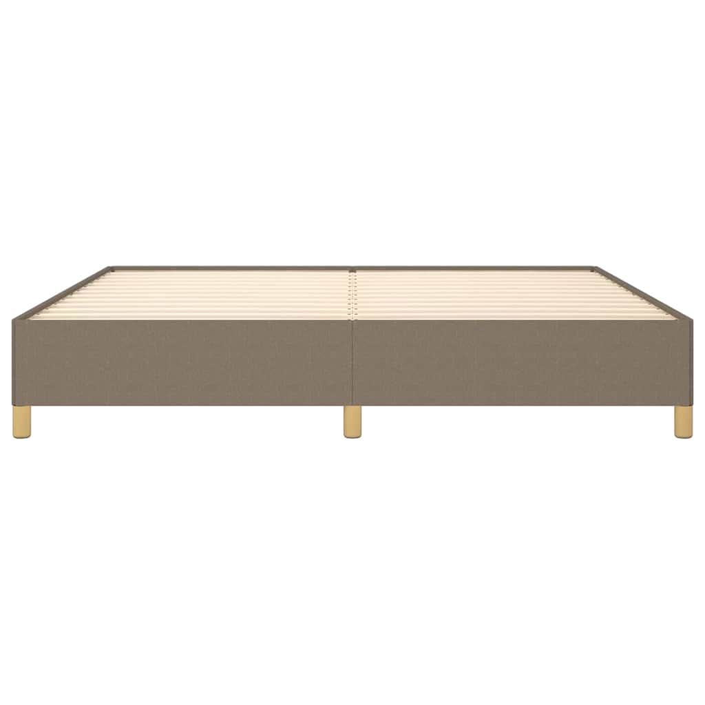 Bettgestell ohne Matratze Taupe 200x200 cm Stoff
