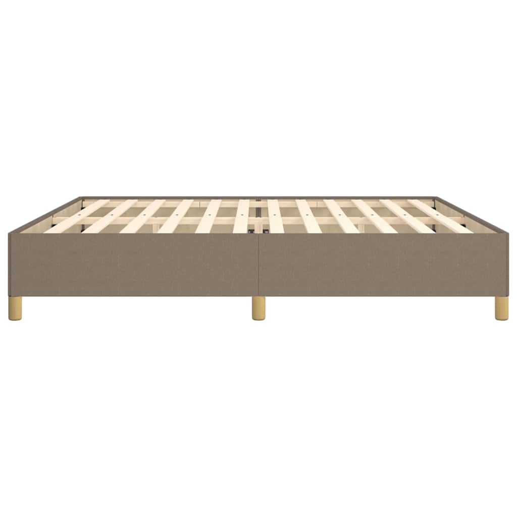 Bettgestell ohne Matratze Taupe 200x200 cm Stoff