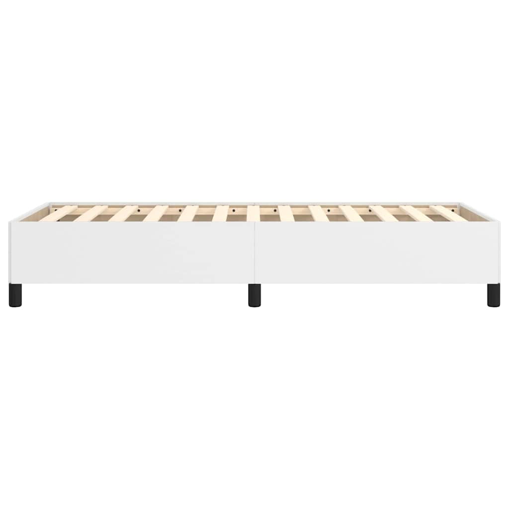 Bettgestell ohne Matratze Weiß 90x200 cm Kunstleder