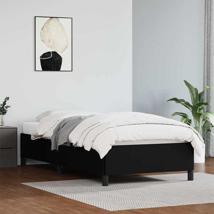 Bettgestell Schwarz 100x200 cm Kunstleder