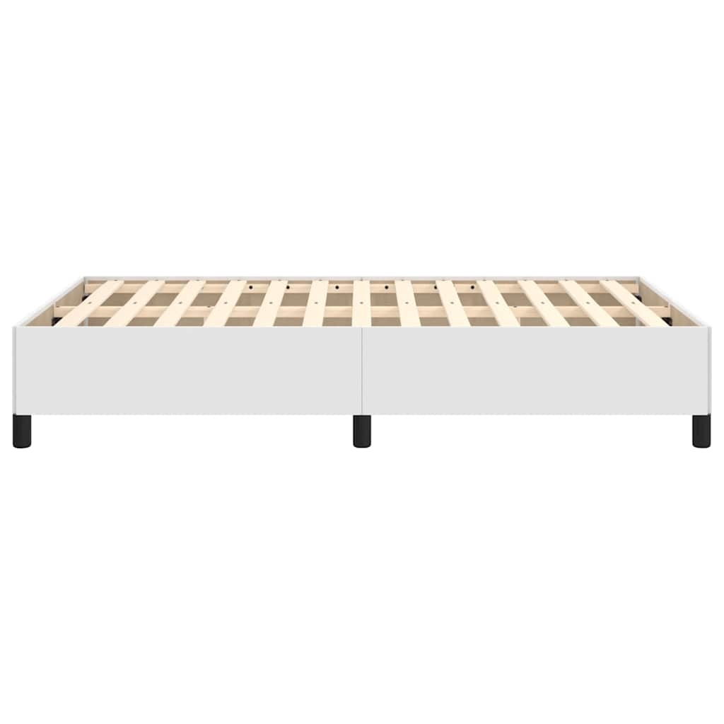 Bettgestell Weiß 120x200 cm Kunstleder
