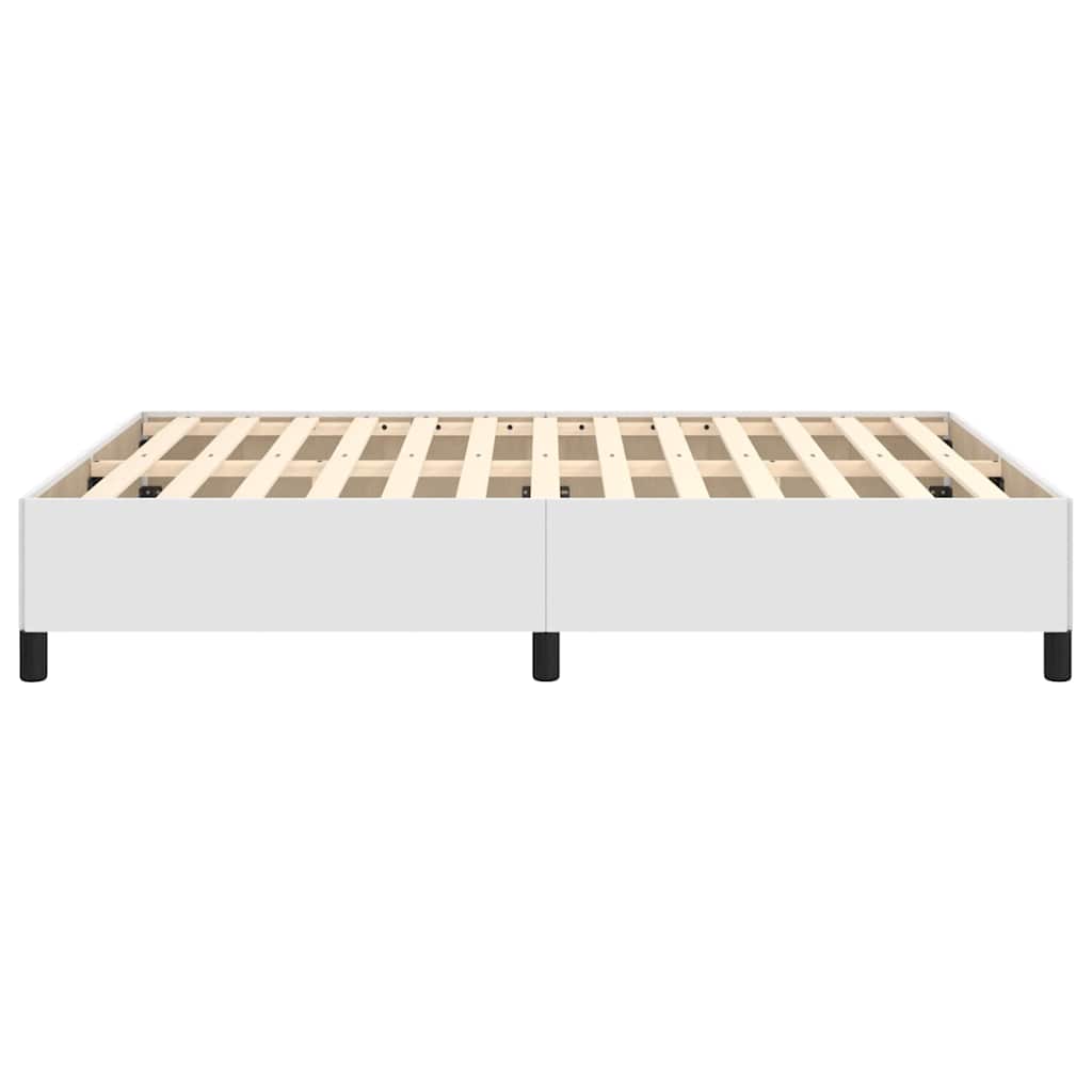 Bettgestell Weiß 140x200 cm Kunstleder