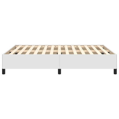 Bettgestell Weiß 140x200 cm Kunstleder