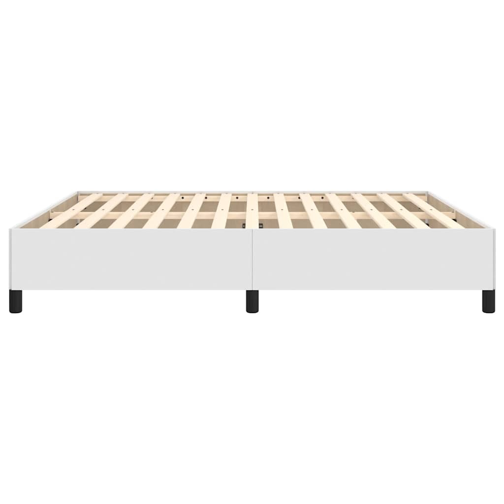 Bettgestell ohne Matratze Weiß 160x200 cm Kunstleder