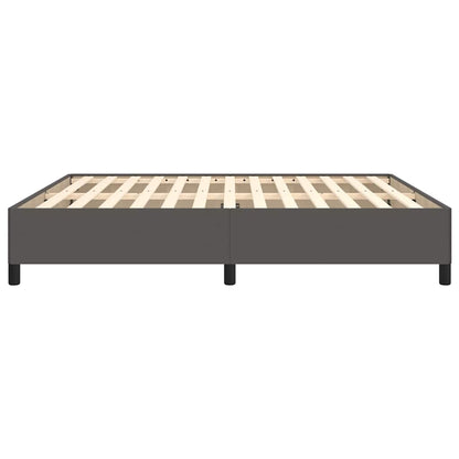 Bettgestell Grau 160x200 cm Kunstleder