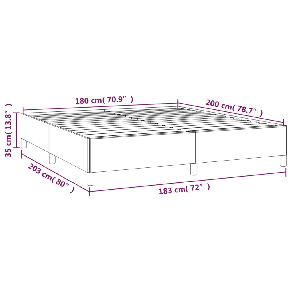 Bettgestell Creme 180x200 cm Kunstleder