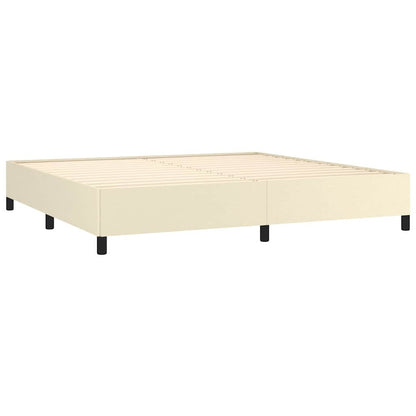 Bettgestell Creme 200x200 cm Kunstleder