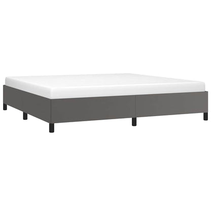 Bettgestell ohne Matratze Grau 200x200 cm Kunstleder