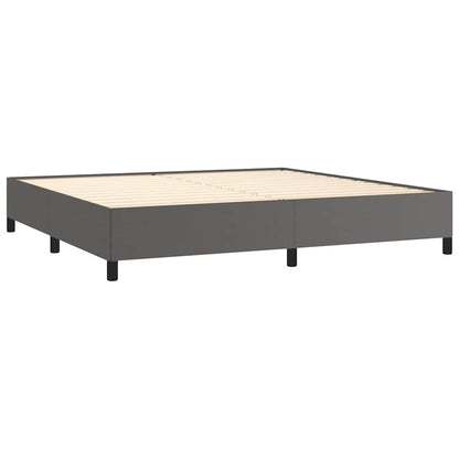 Bettgestell ohne Matratze Grau 200x200 cm Kunstleder