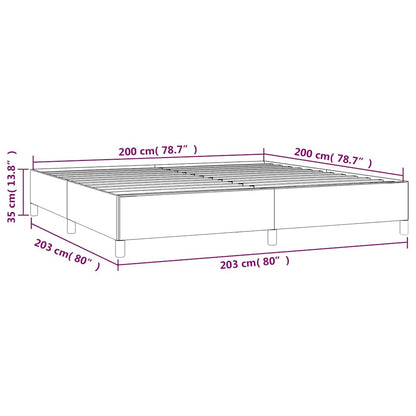 Bettgestell ohne Matratze Grau 200x200 cm Kunstleder