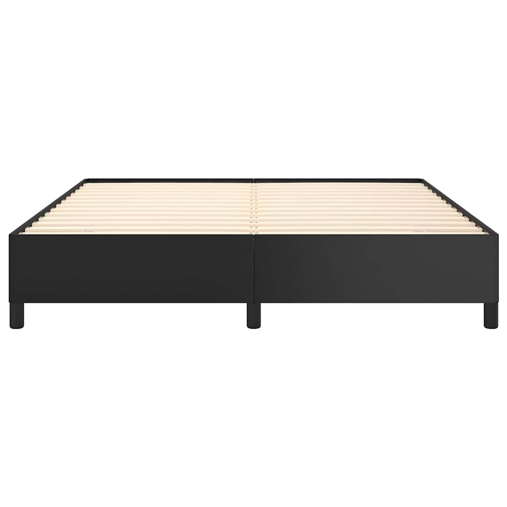 Bettgestell ohne Matratze Schwarz 152x203 cm Queen Kunstleder
