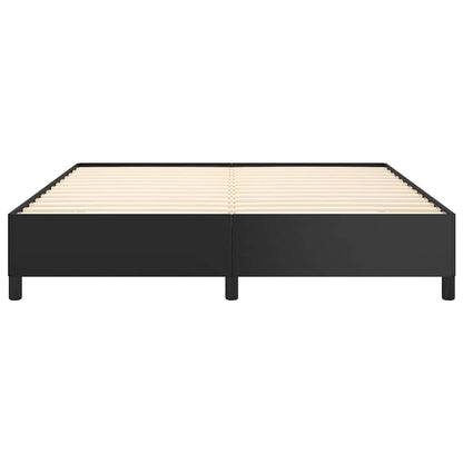 Bettgestell ohne Matratze Schwarz 152x203 cm Queen Kunstleder
