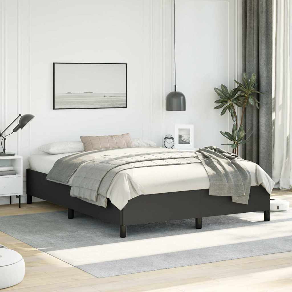 Bettgestell ohne Matratze Schwarz 152x203 cm Queen Kunstleder