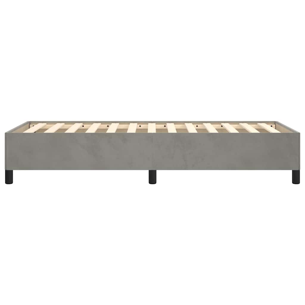 Bettgestell ohne Matratze Hellgrau 80x200 cm Samt