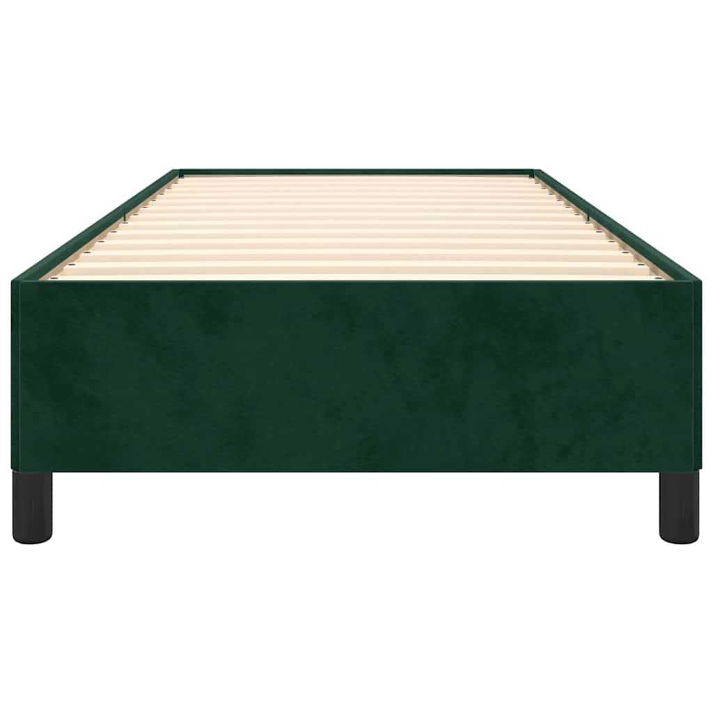 Bettgestell ohne Matratze Dunkelgrün 80x200 cm Samt