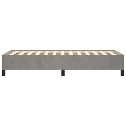 Bettgestell ohne Matratze Hellgrau 90x190 cm Samt