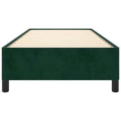 Bettgestell ohne Matratze Dunkelgrün 90x190 cm Samt