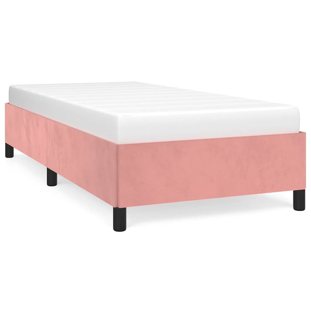 Bettgestell ohne Matratze Rosa 90x190 cm Samt
