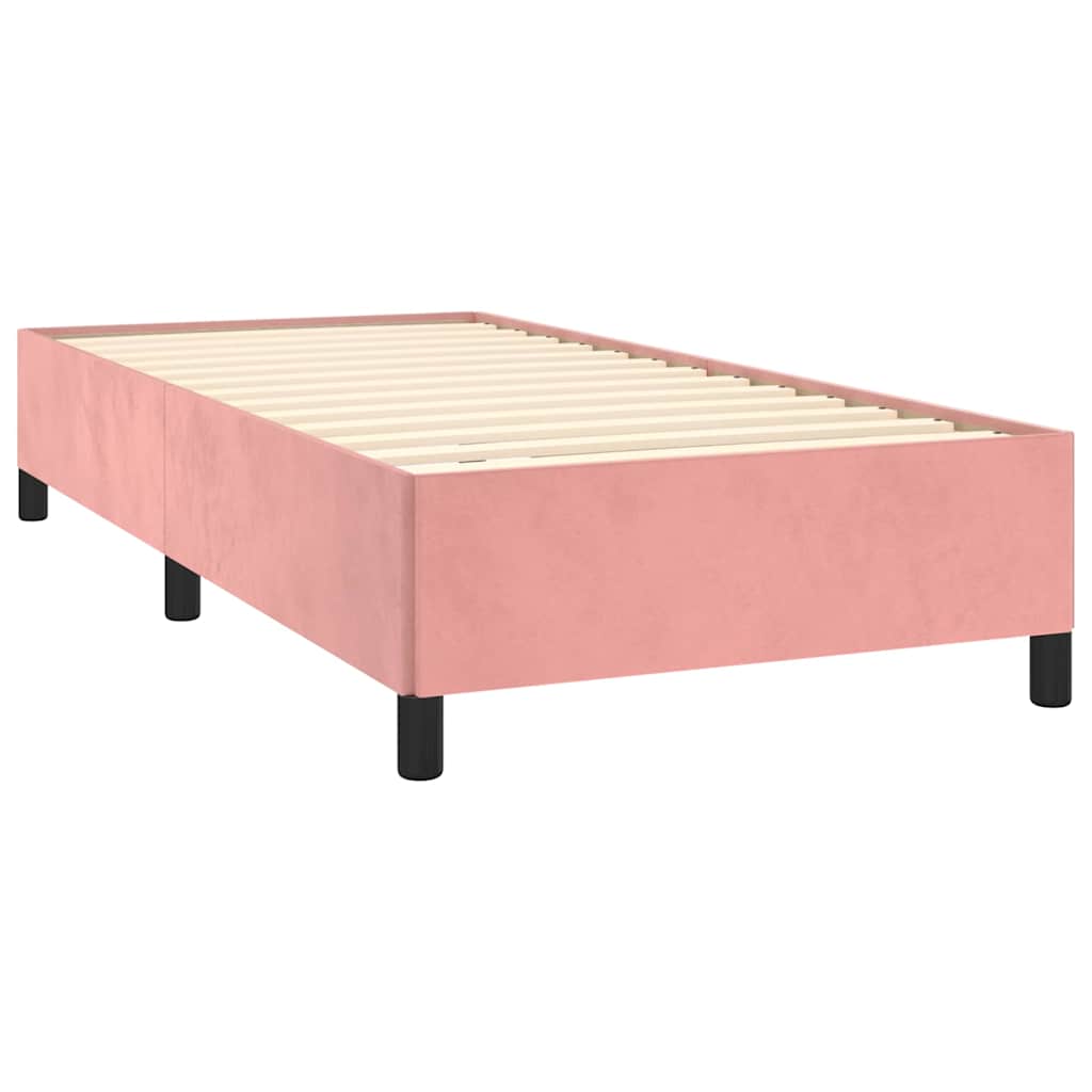 Bettgestell ohne Matratze Rosa 90x190 cm Samt