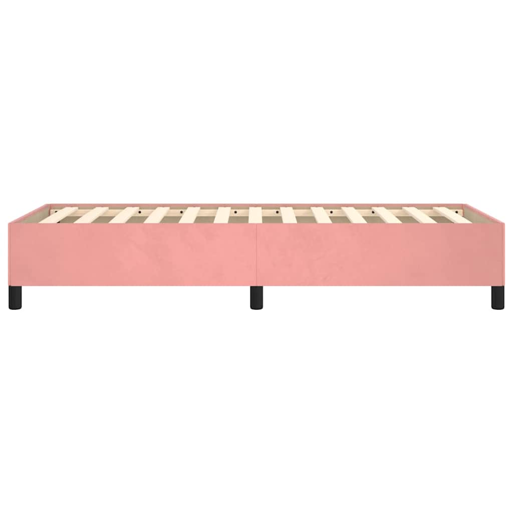 Bettgestell ohne Matratze Rosa 90x190 cm Samt