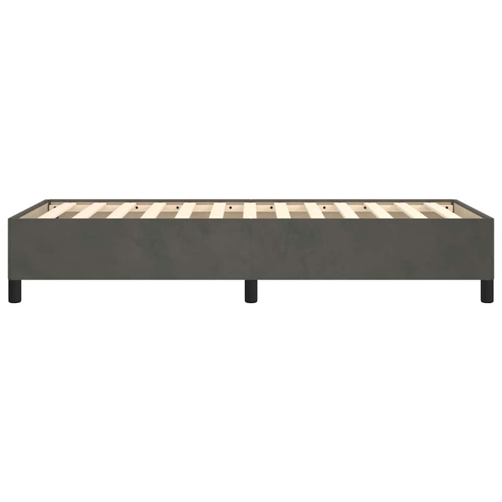 Bettgestell ohne Matratze Dunkelgrau 90x200 cm Samt