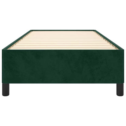 Bettgestell ohne Matratze Dunkelgrün 90x200 cm Samt