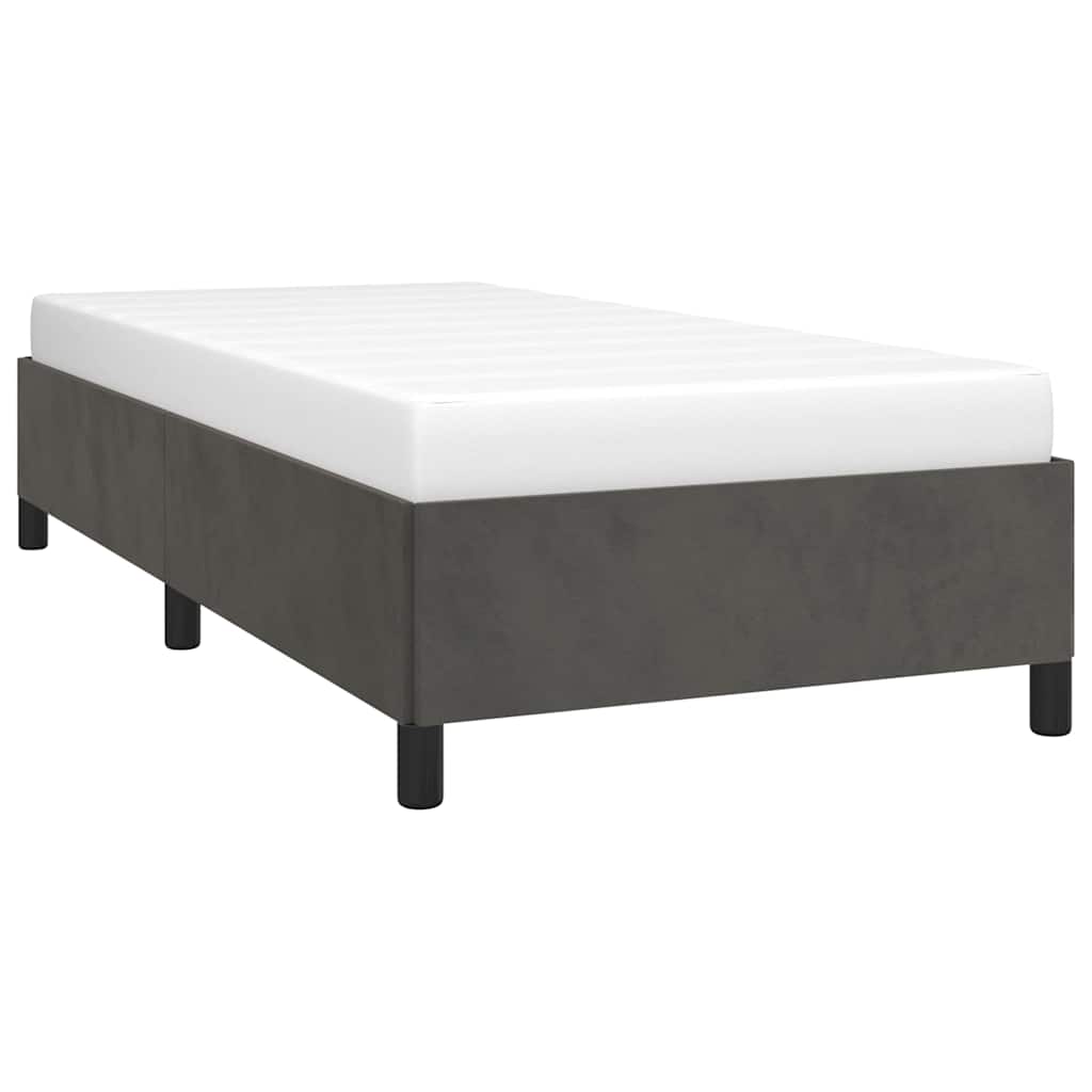 Bettgestell ohne Matratze Dunkelgrau 100x200 cm Samt