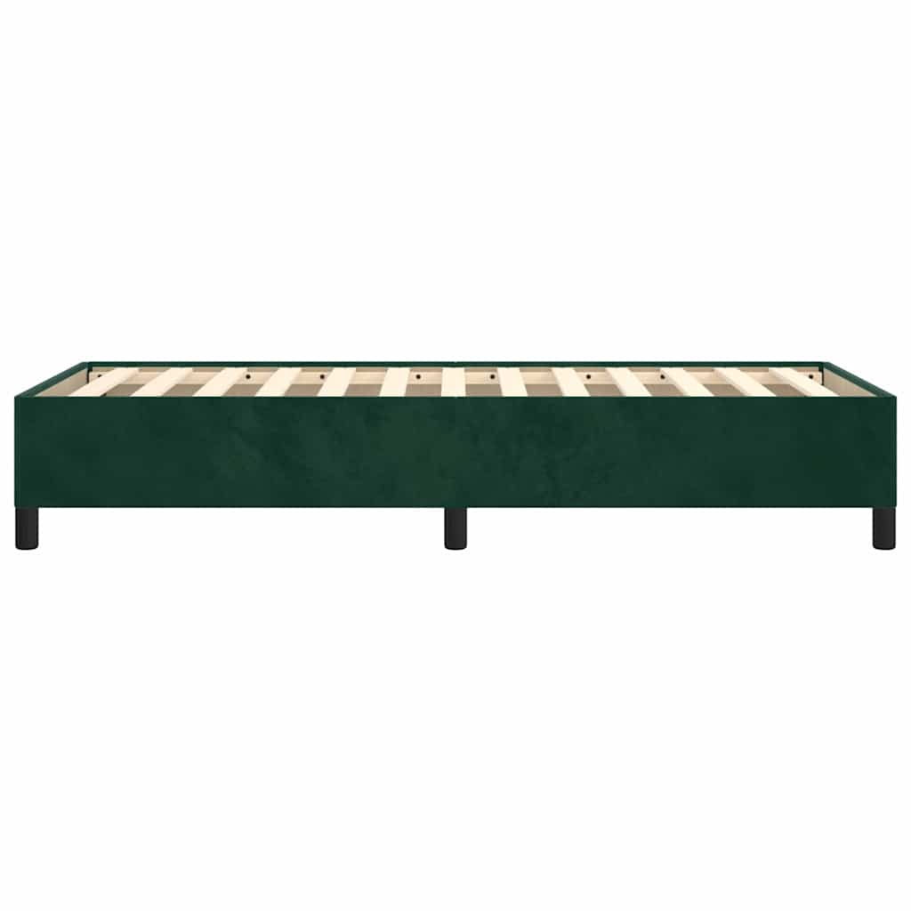 Bettgestell ohne Matratze Dunkelgrün 100x200 cm Samt