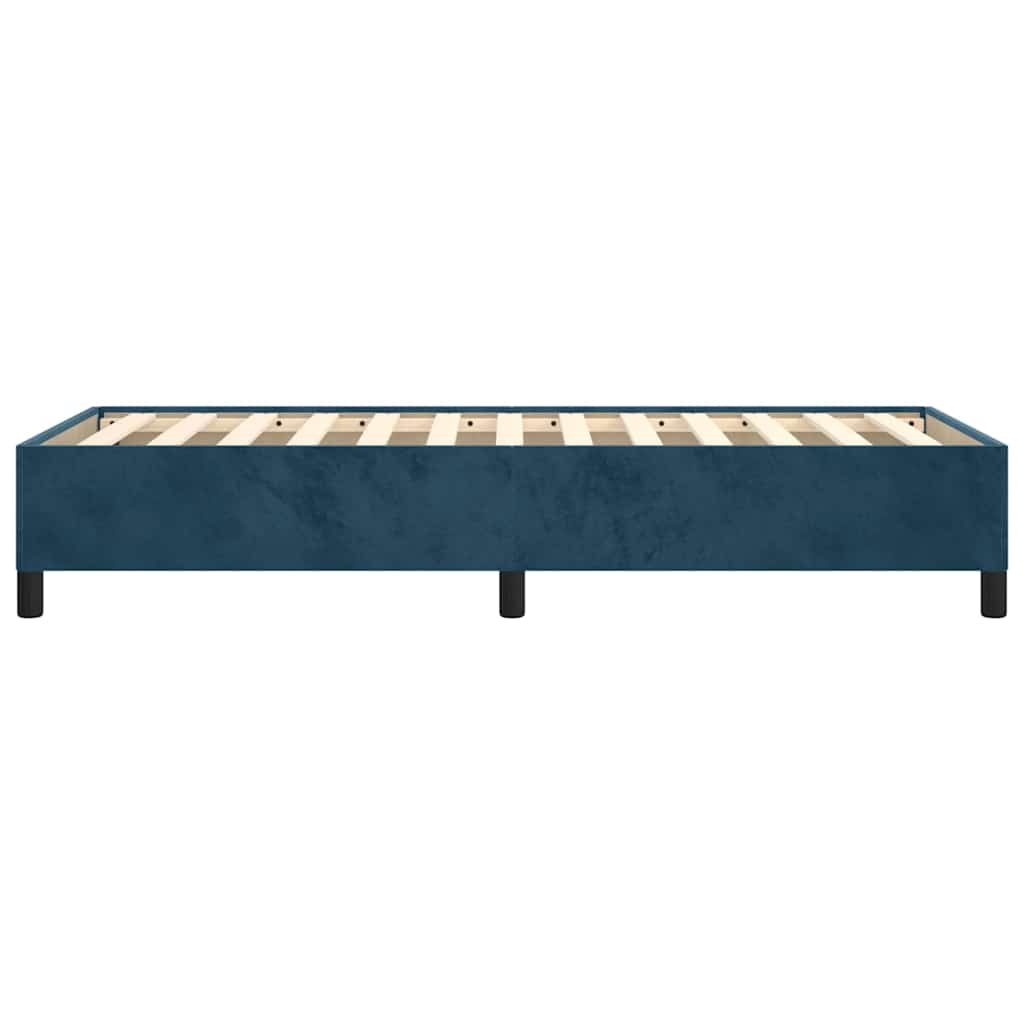 Bettgestell ohne Matratze Dunkelblau 100x200 cm Samt