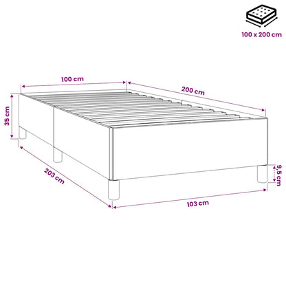 Bettgestell Rosa 100x200 cm Samt