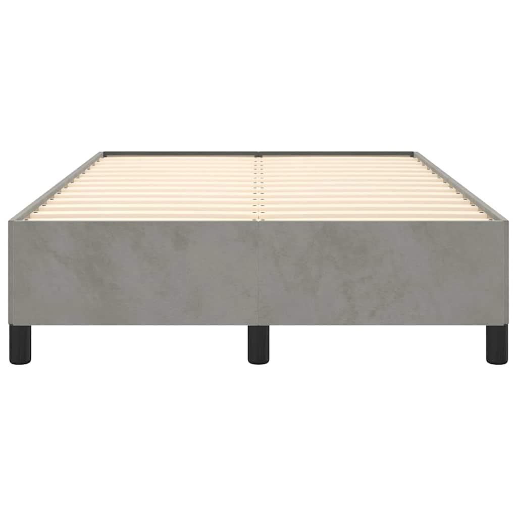 Bettgestell ohne Matratze Hellgrau 120x200 cm Samt