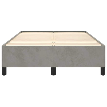 Bettgestell ohne Matratze Hellgrau 120x200 cm Samt