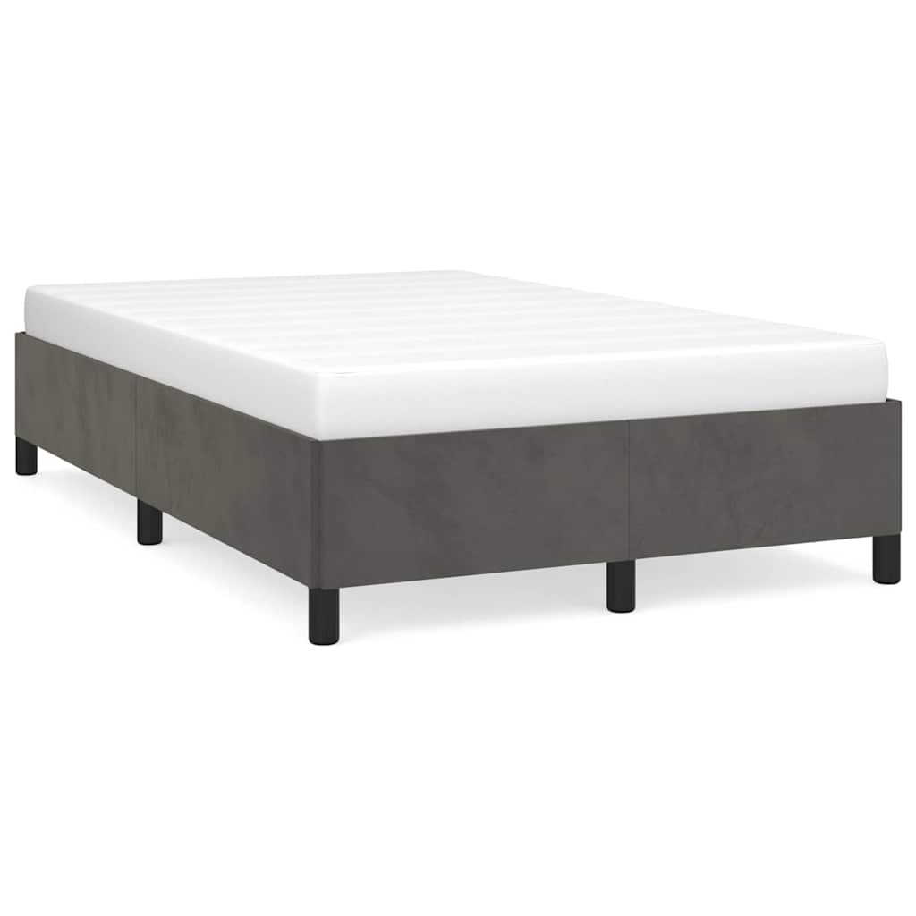 Bettgestell ohne Matratze Dunkelgrau 120x200 cm Samt