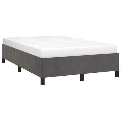 Bettgestell ohne Matratze Dunkelgrau 120x200 cm Samt
