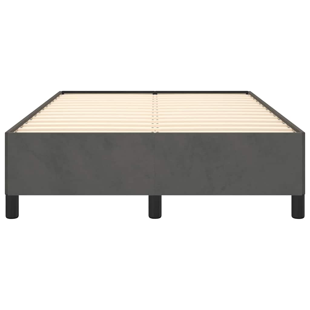 Bettgestell ohne Matratze Dunkelgrau 120x200 cm Samt