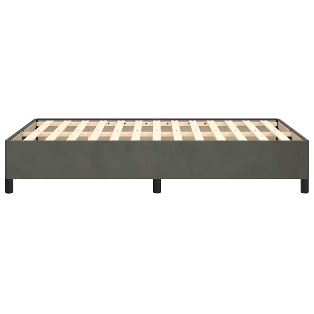 Bettgestell ohne Matratze Dunkelgrau 120x200 cm Samt