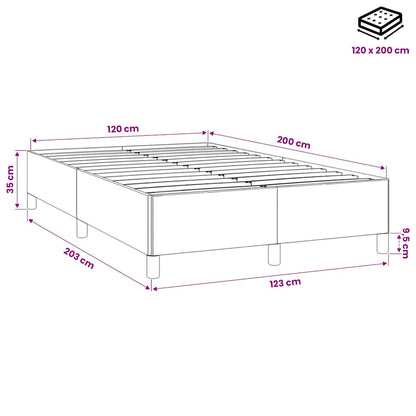 Bettgestell ohne Matratze Schwarz 120x200 cm Samt