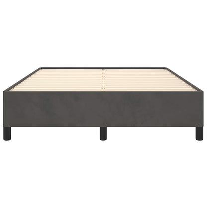 Bettgestell ohne Matratze Dunkelgrau 140x190 cm Samt